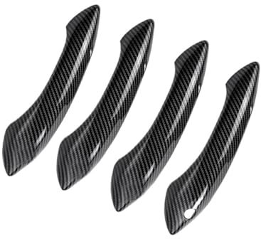 NVDERTA Compatible with ABS Carbon Fiber Outside Exterior Door Handle Protector Cover Trim Compatible with BMW 5 6 7 Series F07 F10 F11 F06 F12 F13 F01 F02
