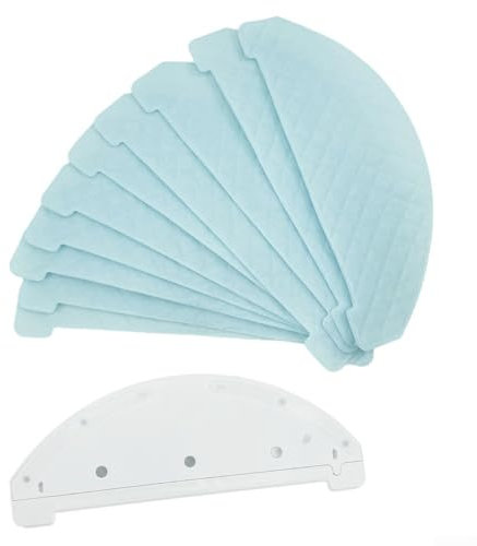 Piezas de repuesto para mopa Cecotec para conga 5290 para aspiradora ultra robot, 10 paños de fregona para una limpieza eficaz (2)