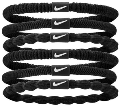 Nike Flex Hair Ties (Pack of 6) (One Size) (White/Vapor Green/Black)