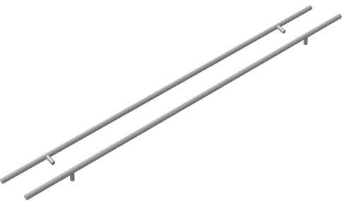 vidaXL Schrankgriff 2 pcs Silber 900 mm Edelstahl, Moderner, robuster Schrankgriff, funktionsgerechtes Zubehör für Zuhause, Büro, Kleiderschrank, Wohnzimmer, Garten