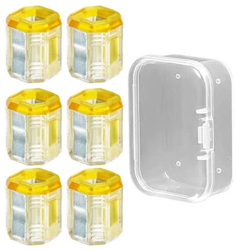 Magnetic Screw Ring 6 Pieces Transparent Hand Tool Attachment | Magnetic Screw Ring for Electric Drill for Women Men Professionals Beginners Workers Crafters
