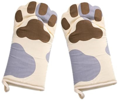Ziyero Gants de Cuisine Chat,Résistant À la Chaleur Jusqu'À 250°C,Gant Cuisine Four Chat,Gant Cuisine Drole,Gant de Cuisine,Gant Cuisine Résistant Chaleur Antidérapant,Bleu