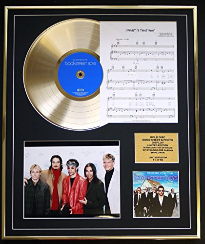 EC Backstreet Boys CD Gold DISC UND Photo UND Song Sheet Display/Limitierte Auflage/COA/Album, THE Very Best of/Song Sheet, I Want IT that Way