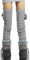 HAHAEMMA Emma Damen Mädchen 1 Paar Bein Stulpen Legwarmer Groben Gestrickt Verdrehte Muster mit Schleife One Size Overknee Winter Beinlinge Flauschig-LY