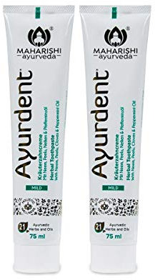 Maharishi Ayurveda - Ayurdent Zahncreme mild 2er Pack (2 x 75 ml), aus 21 ayurvedische Kräuter