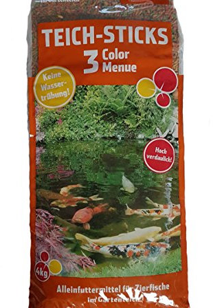 Pond-Star 3 Color Menü 4Kg Teichsticks Teichfutter Sticks Mix Futter Gartenteich Fischfutter