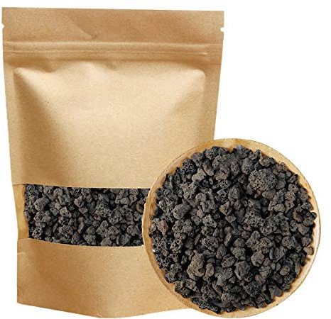 TOYPOPOR Black Horticultural Lava Rock Soil Additive for Cacti Succulents Plants No Dyes or Chemicals 100% Pure Volcanic Rock 2.2LB Top Dressing