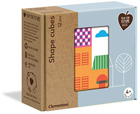 Clementoni-16227-Shapes Cubes-Case und Häuschen für Kinder, Mehrfarbig, 16227