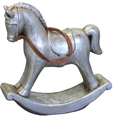 Klp Schaukelpferd Keramik Nostalgie Weihnachts Deko Pferd Ross Tier Figur Skulptur
