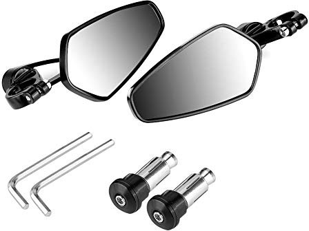 Lenkerendenspiegel Rückspiegel Aluminium-Aluminium Lenkerendenspiegel Lenkerspiegel Rückspiegel 22Mm Motorrad Rückspiegel Rückansicht Seitenspiegel Cnc Für Grom Msx125 Cb50