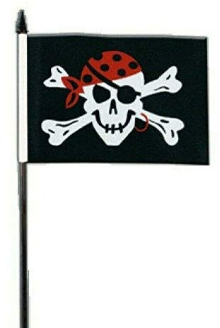 One Eyed Jack - Bandera de pirata (15,2 x 10,1 cm)