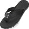 Flip Flops Beach Shoes Pool Shoes Water Slipper Summer Sliders Thong Sandals Unisex, Pure Black, 5 UK