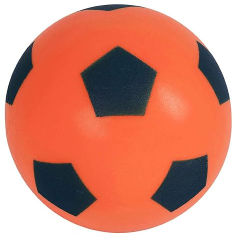 eMKay® 17,5 cm orangefarbener Fußball | Indoor/Outdoor weicher Schaumstoff-Fußball für Erwachsene und Kinder, Jungen und Mädchen