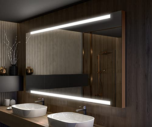 Artforma Badspiegel mit Beleuchtung - Led Spiegel Bad - 160x70 - Badezimmerspiegel Nach Maß - auf Individuelle Bestellung Gefertigt - Modernes Design - Ohne Rahmen