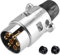 SPARKMOTO Metallo Spina Rimorchio 7 Poli Impermeabile,12V Spina 7 Poli Maschio Rimorchio Alluminio,Spina 7Poli per Rimorchio Roulotte RV Camion portabiciclette Spina 7 Poli,Norma ISO1724(tappo a vite)