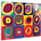 Giallobus - Impression sur toile - Vassily Kandinsky - Etude de la couleur - Verre acrylique - 50x35 - Prêt à accrocher - Peintures pour la maison