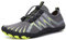 Teechodina Unisex Traillaufschuhe Herren Damen Wanderschuhe Barfußschuhe Laufschuhe Knit Sneaker Fitnessschuhe Fivefinger Zehenschuhe, Grau-A, 39
