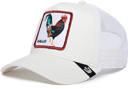 Goorin Bros. Unisex-Erwachsene The Farm Spanish-Language Adjustable Mesh Trucker Hat Baseballkappe, Weiß (EL Gallo), Einheitsgröße