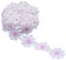XCSJ 5 Yard 25mm Blumen Spitzenband Spitzenborte Stickerei Dekoband Zierband Borten Bänder Blumenband Gänseblümchen Dekoband Spitzen Spitzenborte Für Hochzeit Deko Handwerk Nähen Deko (rosa)