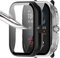 Msm-case 2 pezzi nero+Transparent con Pellicola Protezione Schermo Vetro Temperato per Amazfit GTS 4 mini, 9H Durezza PC Case,Bumper,Sottile Case Protettiva Completa per Smart Amazfit GTS 4 mini