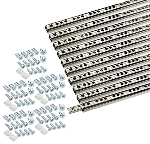 SOTECH Kugelauszug 10er Set (5 Paar) Schubladenschienen 310 mm 17 mm Nut Schubladenauszug - Schienen für Schubladen - Schubladen Schienensystem - Teilauszug Schubladen hochwertig - leicht anzubringen