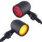 FATECIM 2X Motorcycle LED Bullet Tail Lights Turn Signals Running Brake Light Heavy Duty Motorbike Rear Blinker Indicators for Bobber Harley Honda Yamaha Suzuki Kawasaki Cruiser Chopper Black