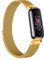 Gimuk Strap Compatible with Fitbit Inspire 3 Strap, Adjustable Stainless Steel Loop Metal Mesh Magnetic Wristband Strap Fitbit Inspire 3 Fitness Tracker Women Men, Small Large, Gold, 5.5'' - 8.1''