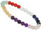 ELEDORO Stretch Armband aus echten Edelstein-Perlen (6mm) – Perlenarmband für stilvolle Eleganz (Multicolor Chakra 7)