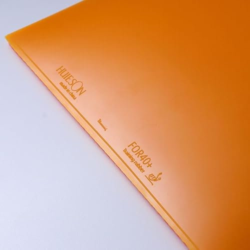 BBTISG Tischtennis Gummiplatte, Dick: 2,1mm Tischtennisschläger Ersatzbelag Professionelle ITTF-Zugelassene Klebrige Ping Pong Schläger Gummi Arc Angriff für Training Wettbewerb (Gelb)