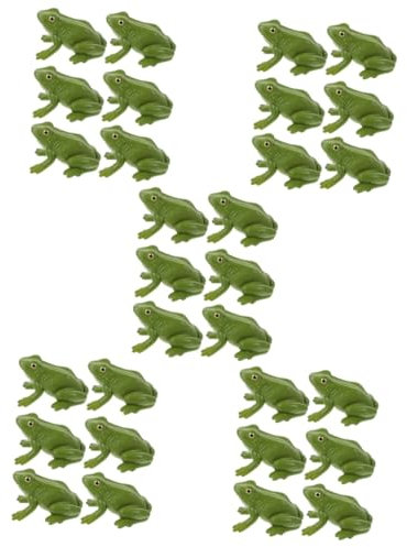 ibasenice 30 STK Tiermodell-Spielzeug Glasdekor realistisches Froschmodell Spielzeuge Kinderspielzeug Tiere kognitive Requisiten Mikro-Froschfiguren Mini schmücken Blumentopf Dekorationen