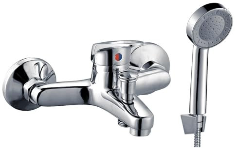 DURO Elegante Wandarmatur, Geeignet für Dusche und Badewanne, Fokus auf Komfort und Effizienz, Platzsparend, Intuitiv Steuerbar und mit Wassersparklasse S, Inklusive Handbrause für Flexible Nutzung