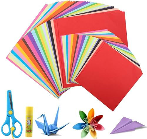 YSTrillion 400 Blatt Origami Papier,20 x 20cm und 15 x 15cm Doppelseitiges Origami-Papier Bunt Bastelpapier Papier für Kinder Erwachsene,DIY Kunst und Bastelprojekte