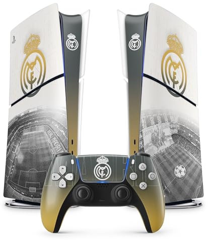FFrame PS5 Football Sticker, Adhesivo para Playstation 5 Fútbol, Consola y Mando, Slim Digital Edition, Madrid PS5 Skin (1 Mando)