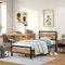 JELUTE Metal Platform Bed Frame 3 FT Single with Wooden Headboard and Footboard Heavy Duty Steel Support, No Box Spring Needed, Easy Assembly, Black