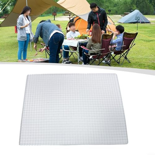 BBQ Mesh, Edelstahl BBQ Grate Mesh Net Grills Gitter für Grillplatte und Pfannen Dämpfen (50 x 38 cm)