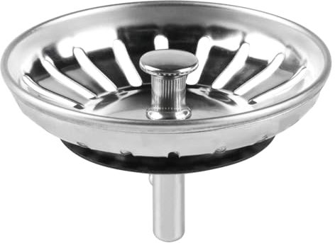 QiXinGYL Kitchen Sink Strainer Plug, Kitchen Sink Plug Replacement, 78 mm Hole 304 Stainless Steel Kitchen Sink Plug Strainer with Rubber Seal, Kitchen Plug Strainer for Food Waste and Hair Catcher
