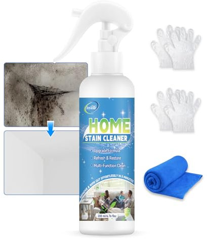 Mould Remover Spray, Household Black Mould Remover, Mould and Mildew Stain Cleaner Spray, Mould Remover Suitable for Home Walls, Deck, Wood, Sink, Kitchen, Shower, Outdoors, Wide of Surface (200 ml)