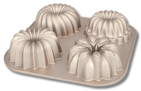 Birkmann, Contoura Gugelhupfblech Belissima, Bronze, 24 x 24 cm, Aluguss, mit Antihaftbeschichtung und Rezept, 887282