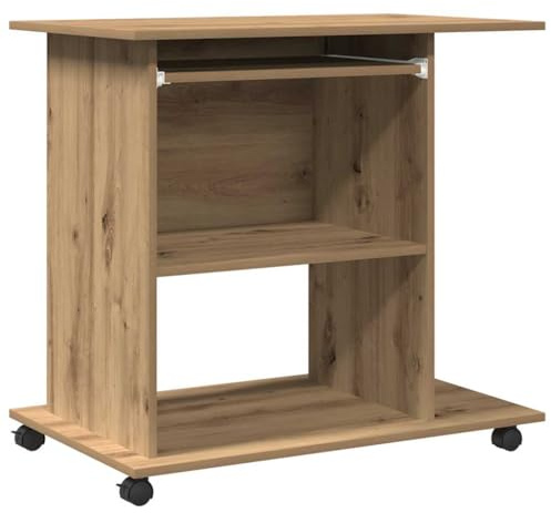 vidaXL Schreibtisch Artisan-Eiche 80x50x75 cm Holzwerkstoff