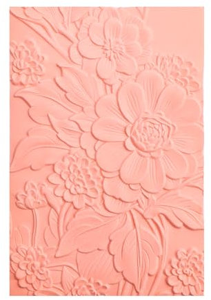 OTCRAFT Prägeschablone aus Kunststoff mit 3D-Blumen-Motiv, Pfingstrose für Bastelarbeiten, Scrapbooking, Fotoalbum, Kartenbasteln, Dekoration für Kartenherstellung, Prägeschablone,