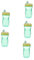 UPKOCH 5 Piezas Taza De Aprendizaje Tazas Para Pequeños Con Tapas Vasos Para Beber Bebe Taza De Entrenamiento Para Pequeños Taza Con Pico Bebiendo Biberón Green Páginas