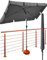 4smile Sonnenschirm Balkon SunnyShade Plus, mit Sonnenschirmhülle - Sonnnenschutz Balkon SET, Anthrazit - UV50+ Sonnenschirm rechteckig 200 x 125 cm