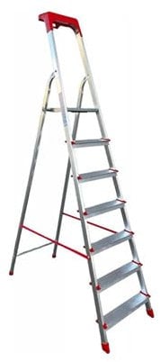 Scala Alluminio 8 Gradini Pieghevole | Portata 150kg | Base Antiscivolo | Certificata EN131 | Made in Italy | Sicura e Robusta | Casa e Lavoro