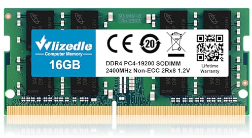 Wlizedle 16GB DDR4 RAM Laptop Memory 2400MHz CL17 SODIMM, Notebook Arbeitsspeicher PC4-19200 260-Pin 1,2V Non-ECC Pc Speicher Upgrade für Ultrabook, Grün