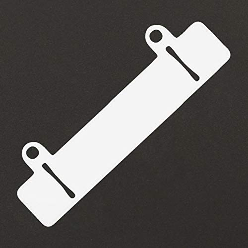 KLEBESHOP24 Abheftvorrichtung geschlitzt, 122 x 25 mm, 100 Stück, weiß | aus robustem Kunststoff, für Abheftmechaniken und Heftstreifen