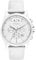 Armani Exchange Orologio per uomo, movimento cronografo al quarzo e cassa da 44 mm con cinturino in silicone, Bianco