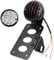 KATUR Black Motorcycle Side Mount Tail Light Brake License Plate Bracket Taillight for S uzuki Y amaha H arley B obber C hopper