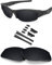 BlazerBuck Verres de rechange polarisés anti-sel pour Oakley Flak Jacket, Noir polarisé, Taille unique