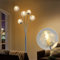 Depuley LED Stehlampe 5 Flammig Stehleuchte Wohnzimmer, Modern Stehlampe Schlafzimmer mit Glas Kugel & Fußschalter, Augenschutz, 220-240V, Standleuchte 5 Flammig für Büro Esszimmer Restaurant