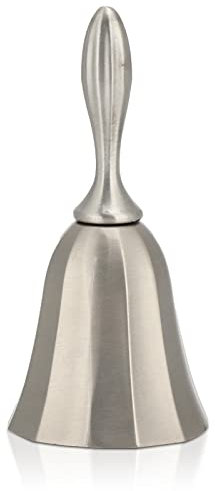 HERCHR Silber Tischglocke Handglocke, lauter Klang, Silber Tischglocke Metal Dinner Bell, Call Bell Weihnachtsglocke Empfangsglocke Handbell Restaurant Call Service Bell